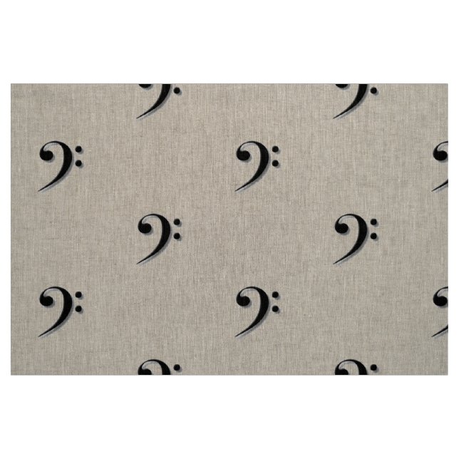 Elegantes Bassschlüssel-Gewebe Stoff (Fat Quarter (45,7 x 55,9 cm))