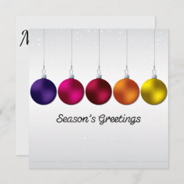 Elegantes Bauble und Sterne Einladung