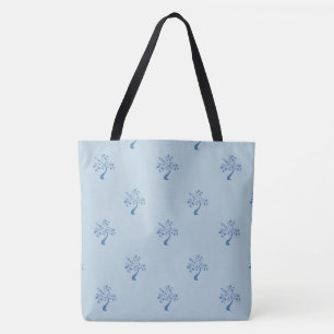 Elegantes Baummuster auf Beau Blue