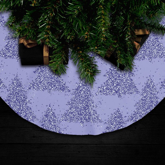 Elegantes Baummuster | Charming Lavendel Weihnacht Polyester Weihnachtsbaumdecke (Von Creator hochgeladen)