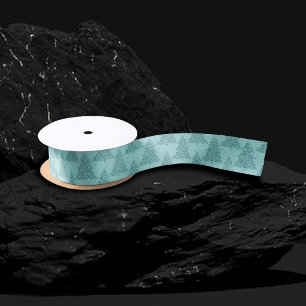 Elegantes Baummuster Luxe Aqua Mint Weihnachten Satinband