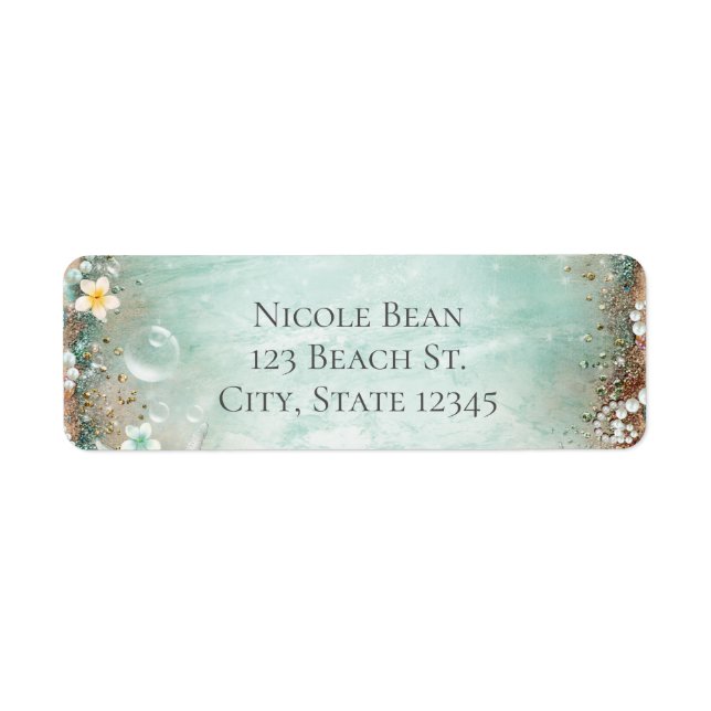 Elegantes Beach Sea Starfish & Pearls Brautparty (Vorne)