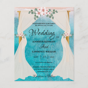 Elegantes Beach Tulle Arbor Foto Hochzeit