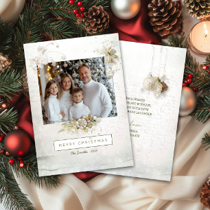 Elegantes bearbeitbares Weihnachtskarten-Foto Feiertagskarte