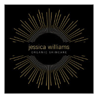 Elegantes Beauty Gold Sunburst Logo auf Schwarz