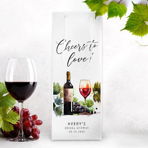 Elegantes Beifall für die Liebe Weinberg Brautpart Geschenktüte Für Weinflaschen