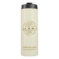 Elegantes Beige Firmenlogo für Werbezwecke
