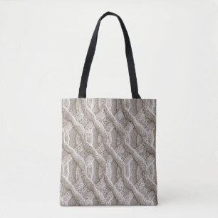 Elegantes Beige-Kabelstrickmuster