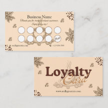 Elegantes Beige-Kaffee-Treuekarten-Design