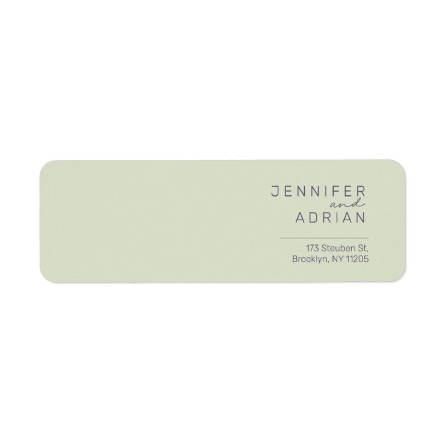 Elegantes Beige Minimal Modernes Rücksendesiegel (Vorne)