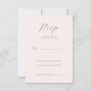 Elegantes Beige-Minimalist-RSVP RSVP Karte