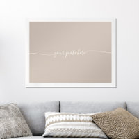 Elegantes Beige Minimalistische Kalligrafie - indi
