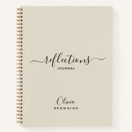 Elegantes Beige Reflections Journal Notizbuch