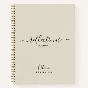 Elegantes Beige Reflections Journal Notizbuch