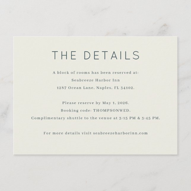 Elegantes Beiges Minimalistisches Typografisch Begleitkarte (Vorderseite)