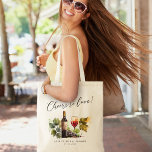 Elegantes Beisammensein für die Liebe Weinkultur Tragetasche<br><div class="desc">Erleben Sie Ihr Brautparty mit dem eleganten Cheers zur Liebe der Wine-Themed Watercolor Tote Bag. Freuen Sie sich auf ein stilvolles Aquarelldesign und eine trendige Kalligrafie. Diese vielseitige Tasche ist ein ideales Brautparty oder eine Gastgeschenk Hochzeit, zugeschnitten auf Weinfeste oder Weinberge. Es bietet sowohl schicken Stil als auch praktische, ist...</div>