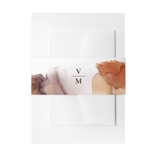 Elegantes Beispiel Orange WaterColor Tinte Einladungsbanderole