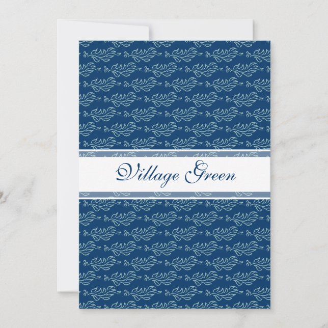 Elegantes belaubtes Kunst Nouveau Kunst-und Einladung (Vorderseite)