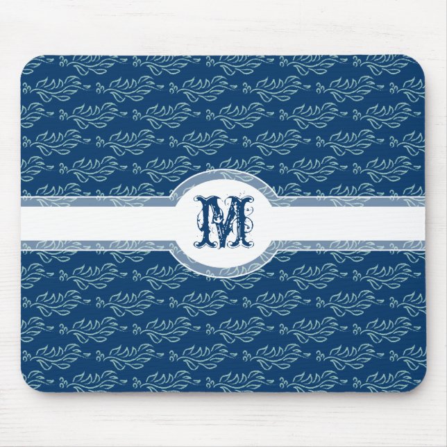 Elegantes belaubtes Kunst Nouveau Kunst-und Mousepad (Vorne)