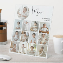 Elegantes benutzerdefiniertes Foto für die Collage Sockelschild