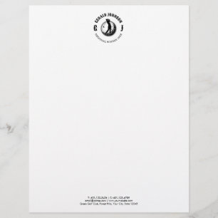 Elegantes, benutzerdefiniertes Golf Monogram Templ Briefbogen