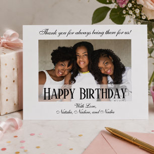 Elegantes benutzerdefiniertes Happy Birthday-Foto Postkarte