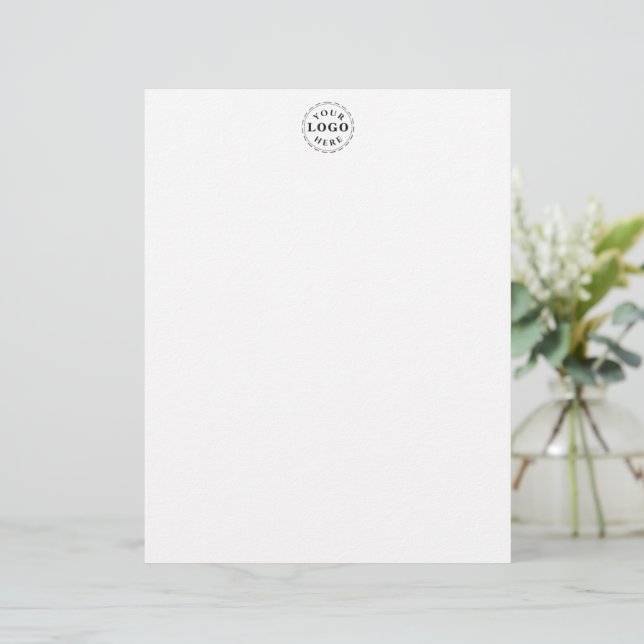 Elegantes benutzerdefiniertes Logo-Briefpapier im  Briefbogen (Stehend Vorderseite)