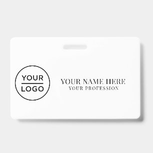 Elegantes benutzerdefiniertes Logo Mitarbeiter Ein Ausweis