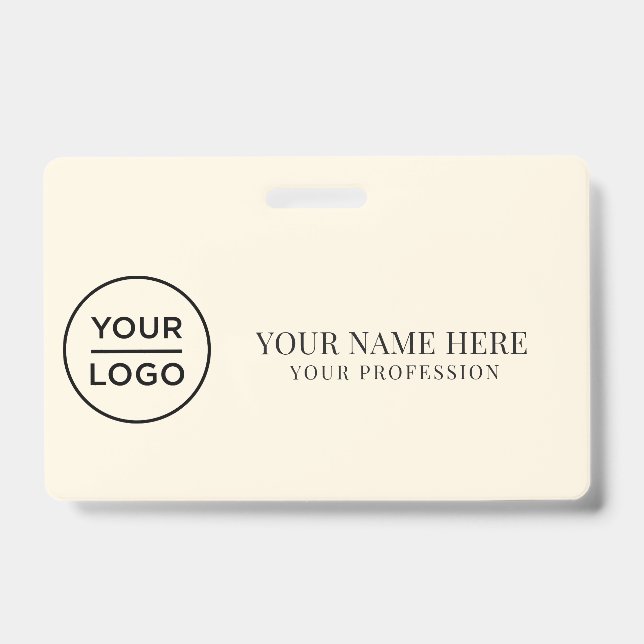 Elegantes benutzerdefiniertes Logo Mitarbeiter Ein Ausweis (Vorderseite)