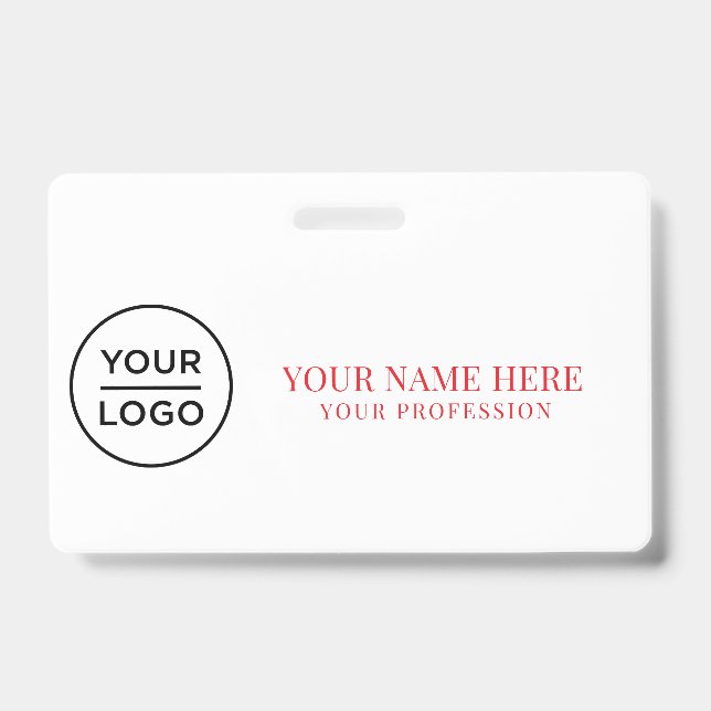 Elegantes benutzerdefiniertes Logo Mitarbeiter Ein Ausweis (Vorderseite)