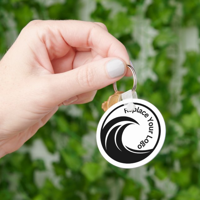 Elegantes benutzerdefiniertes Logo oder Foto  Schlüsselanhänger (Hand)