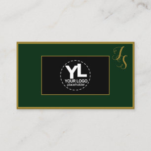 Elegantes benutzerdefiniertes Monogramm und Logo D Visitenkarte