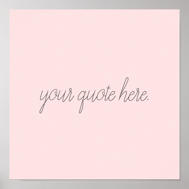 Elegantes, benutzerdefiniertes Skriptangebot Poster (Vorne)