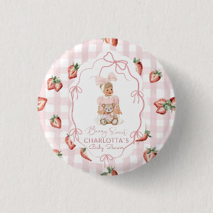 Elegantes Berry Sweet Girl Erdbeere bi Button