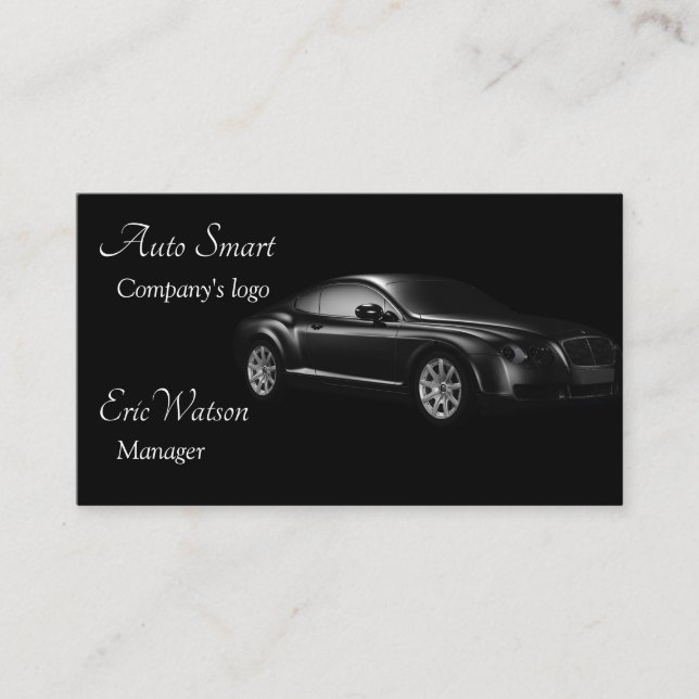 Elegantes, Berufliches Automobil Visitenkarte (Vorderseite)