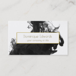 Elegantes Berufliches Black Ink Gold Visitenkarte