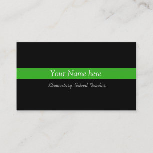 Elegantes berufliches Geschäft in Schwarz und Grün Visitenkarte