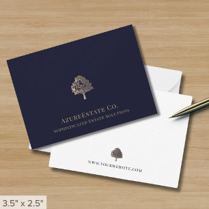 Elegantes Berufliches Gold-Logo Mitteilungskarte