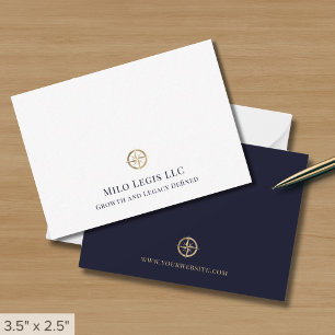 Elegantes Berufliches Gold-Logo Mitteilungskarte
