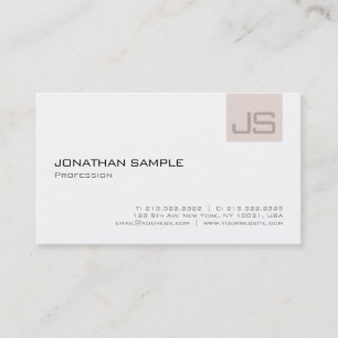 Elegantes Berufliches Monogram Modern Simple Schli Visitenkarte