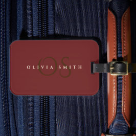 Elegantes Berufliches Monogramm Gepäckanhänger