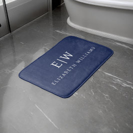 Elegantes Berufliches Monogramm Minimalistisch Badematte