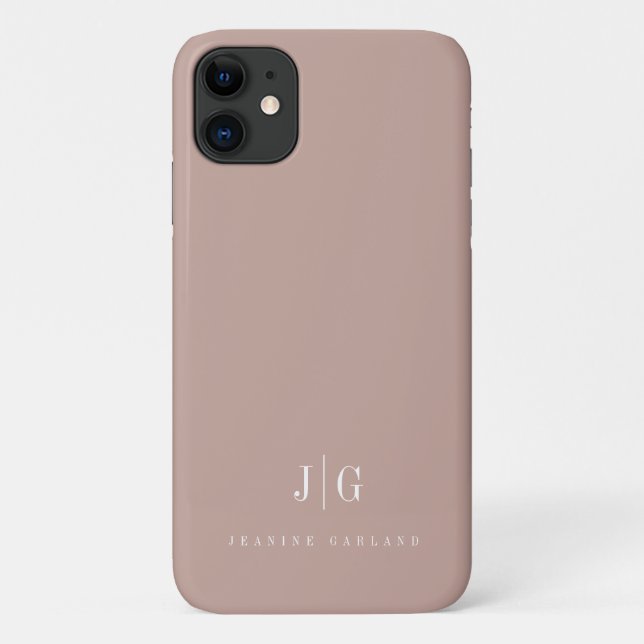 Elegantes Berufliches Monogramm Minimalistisch Case-Mate iPhone Hülle (Rückseite)
