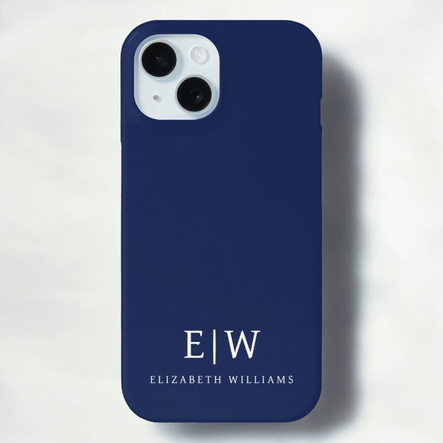 Elegantes Berufliches Monogramm Minimalistisch Case-Mate iPhone Hülle (Von Creator hochgeladen)