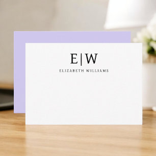 Elegantes Berufliches Monogramm Minimalistisch Dankeskarte