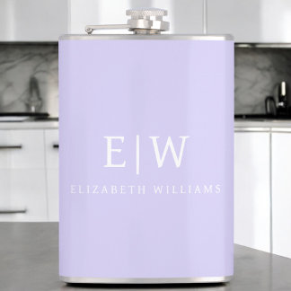 Elegantes Berufliches Monogramm Minimalistisch Flachmann