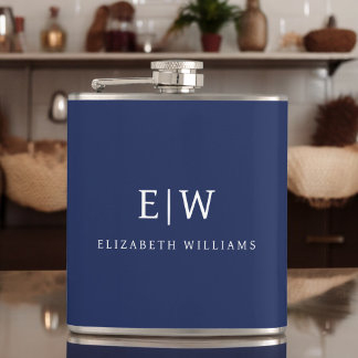 Elegantes Berufliches Monogramm Minimalistisch Flachmann