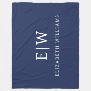 Elegantes Berufliches Monogramm Minimalistisch Fleecedecke