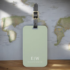 Elegantes Berufliches Monogramm Minimalistisch Gepäckanhänger