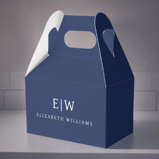Elegantes Berufliches Monogramm Minimalistisch Geschenkschachtel
